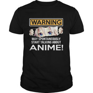 Warning May Spontaneously Start Talking About Anime Shirt 2